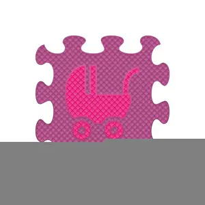 Diamonds Prints: Baby sign made with alphabet puzzle - vector illustration
