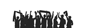 Hockey Prints: background with cheering fans