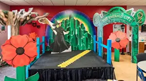 Delaware Prints: Backgrounds and props that will be used in the “The Wizard of Oz” play are kept and worked on in the Drama room