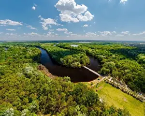 Hungary Landscape Prints: Backwater of Tisza river in Hungary