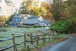 Dartmeet Prints: Badgers Holt Tea Rooms and Accommodation over River Dart