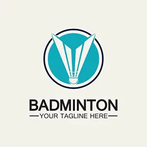Badminton Prints: Badminton Logo vector icon illustration design template