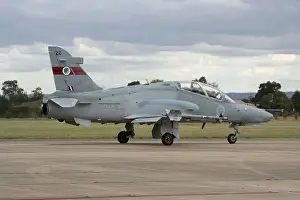 Taxiing Prints: BAE Systems Hawk 127 military training plane of the Royal Australian Air Force taxiing at RAAF Richmond