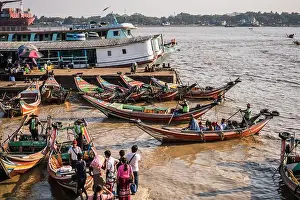 Bagayar Pier, Port, Yangon, Myanmar, Asia