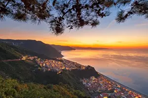 Bagnara Calabra, Italy cityscape overlooking the Tyrrhenian Sea