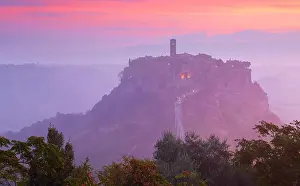 Bagnoregio at sunrise, Italy