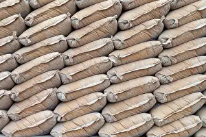 Java Prints: Bags piled up ready to be loaded