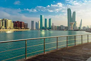 Highrise Prints: Bahrain Financial Harbor, Harbor Towers, Bahrain Skyline view sunset sunrise
