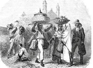 Historical Illustration Prints: A baker and bread seller in Cuba in 1870