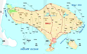 Continent Prints: bali map