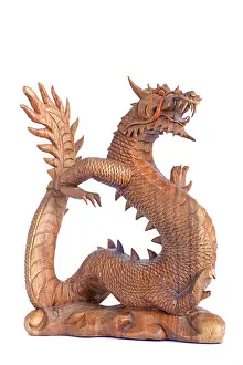 Handcraft Prints: Balinese dragon made from palm wood