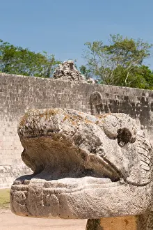 Maya Prints: The Ball Court at the Mayan ruins of Chichen Itza Mexico