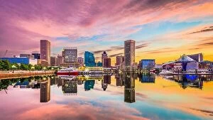 Images Dated 15th June 2016: Baltimore, Maryland, USA skyline on the Inner Harbor