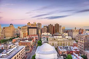 Baltimore, Maryland, USA Skyline over the Inner Harbor at dusk