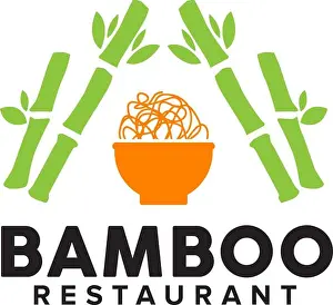 Chopstick Prints: Bamboo restaurant logo design vector template