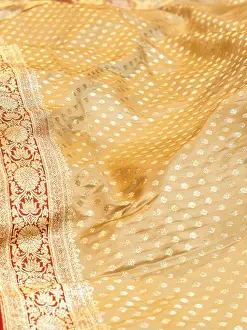 Saree Prints: Banarasi saree with beautiful texture and hand work on it