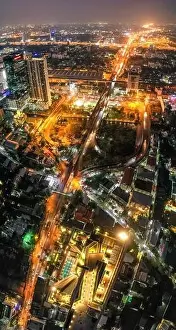 Bangkok Aerial view, above Ekkamai district in Thailand