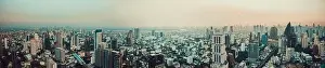 Bangkok Aerial view, above Sukhumvit and Thonglor district in Thailand