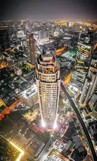 Bangkok Aerial view, above Sukhumvit and Thonglor district in Thailand