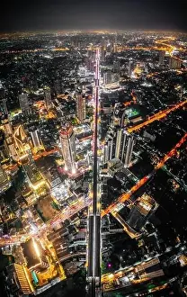 Bangkok Aerial view, above Sukhumvit and Thonglor district in Thailand
