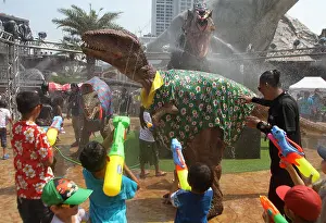 Dinosaur Prints: Bangkok, Thailand. 14th Apr, 2016