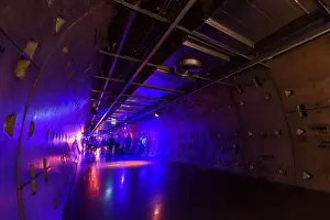Intersection Prints: Bangkok, Thailand - Nov13, 2022 : Samyan Mystery lighting concept in Samyan tunnel at Samyan Station