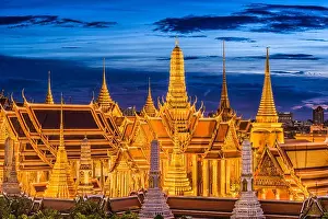 Bangkok, Thailand at the Temple of the Emerald Buddha and Grand Palace