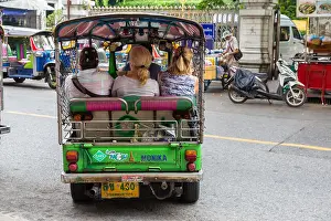 Tuk Tuk Prints: Bangkok, Thailand. Tuk-tuk, a Three-wheeled Motorcycle Taxi