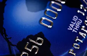 Debit Prints: Bank credit card macro, fake numbers. Dark tones