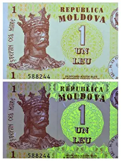 Detection Prints: Banknote seen under natural light and UV light