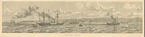 Institute Prints: Barbados. Panorama of Bridgetown from the sea 1889 old antique print picture