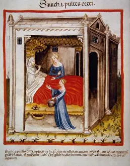 Hand Gesture Prints: Barley porridge, 14th century. From Tacuinum Sanitatis Folio 44v