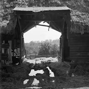 1972 Prints: A barn in the villages of Linton. England, 1972