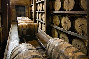 Foreman Prints: Barrels of Bourbon Aging in a Rick House at Woodford Reserve Distillery in Woodford County