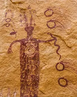 Snake Prints: This Barrier Canyon-style rock art panel is found in the area of the San Rafael Swell in Utah known as the Head of