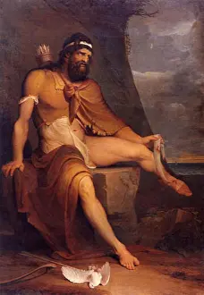 Heroism Prints: Barry Philoctetes Lemnos is a portrayal of the mythological figure Philoctetes