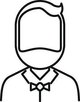 Bartender Prints: Bartender icon, outline style