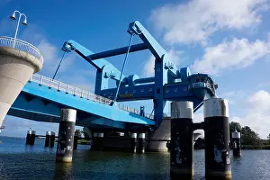 In The Open Prints: bascule bridge, bridge Wolgast