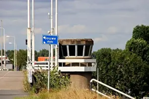 Bascule bridge over the Gouda river called Coenecoopbrug in Waddinxveen in Netherlands
