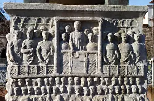 Obelisk Prints: Base Obelisk Theodosius Istanbul Turkey