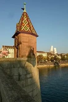 Basel, Switzerland - 17 Oktober 2021: the bridge over river Rhine at Basel in Switzerland