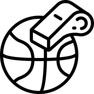 Whistle Prints: Basketball coach icon