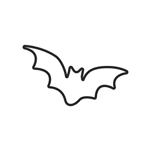 Bat silhouette for trendy flat style for graphic design, web-site. Stock Vector illustration