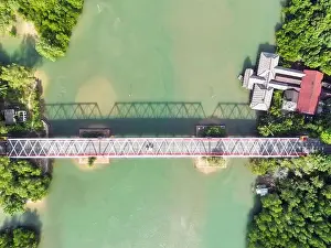 Batam Prints: Batam Indonesia - Drone view Nongsa Pura Bridge - Jembatan Nongsa Pura