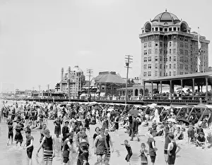 New Jersey Prints: Bathers, Atlantic City, New Jersey, USA, circa 1910