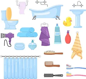 Hygienic Prints: Bathroom accessories. Toothbrush