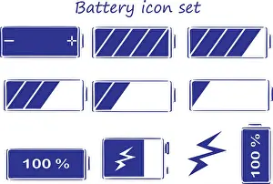 Core Prints: Battery icon set
