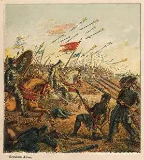 Conquest Prints: BATTLE OF HASTINGS The battle rages between the armies of Harold and William