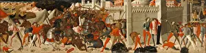 Tempera Prints: Battle Before a Walled City; Italian