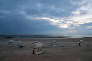 Non Urban Prints: Beach of Borkum, East Frisia, North Sea in Lower Saxony, Germany